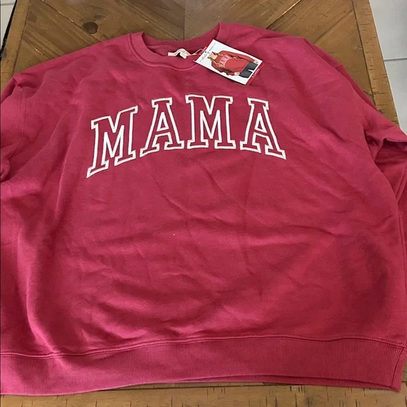 State of Mind Burgundy 'MAMA' Sweatshirt - Picture 1 of 6